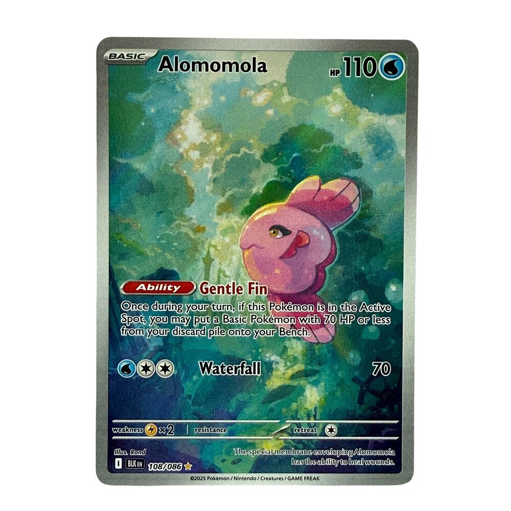 Pokémon TCG Alomomola 108/086 SV Black Bolt 2025 Illustration Rare Holo NM-MT